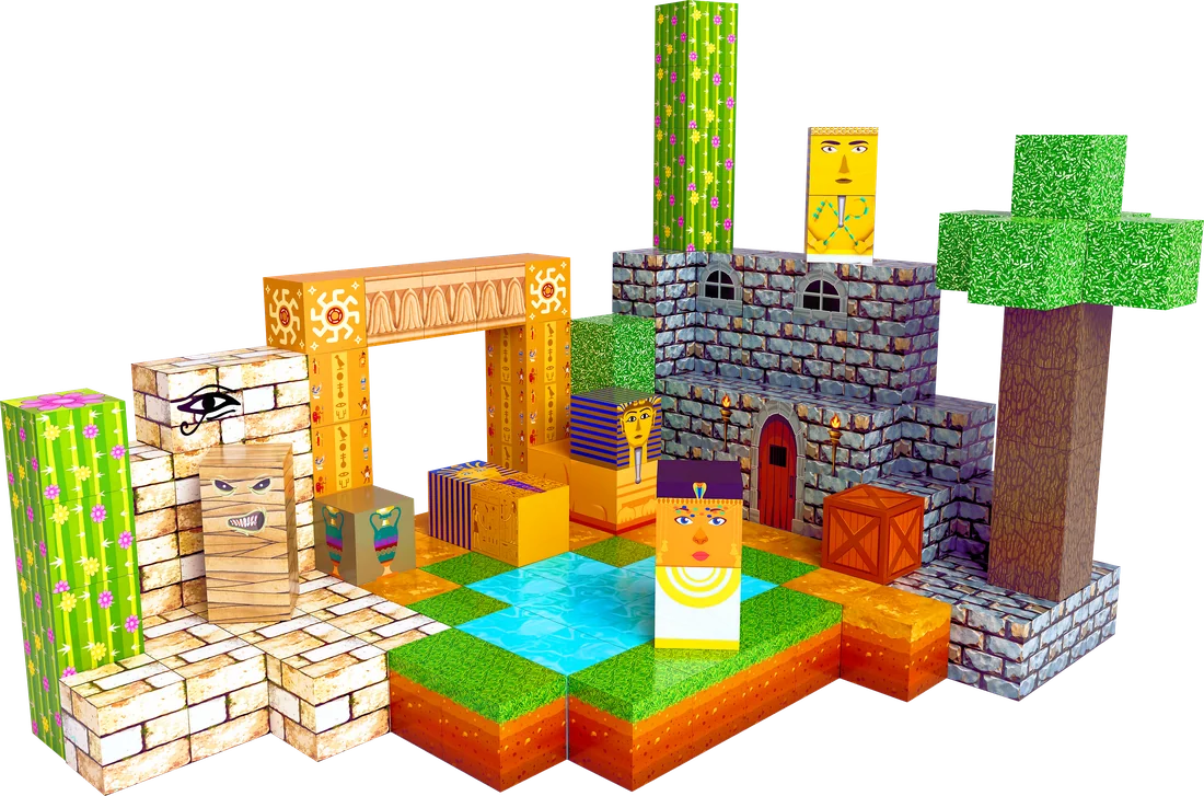 Aus dem Ägypten-Set mit 150 Teilen gebautes Bauwerk
