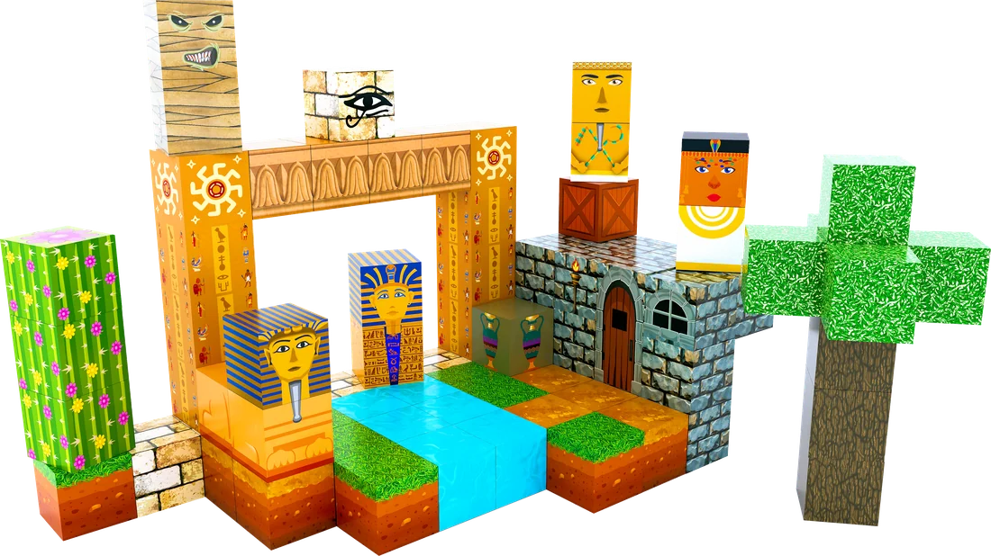 Aus dem Ägypten-Set mit 80 Teilen gebautes Bauwerk