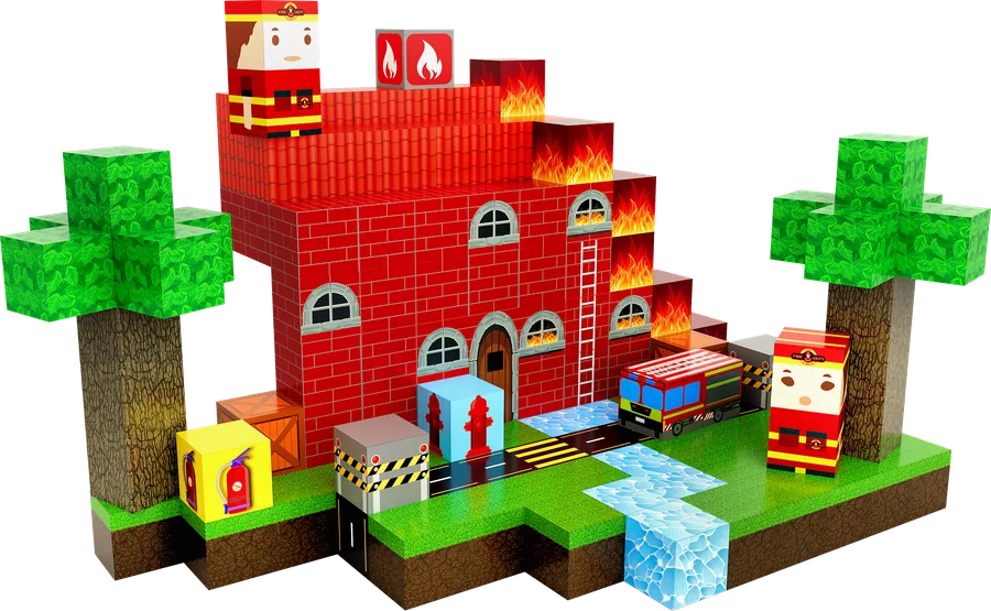 Feuerwehr, aus 150 Teilen gebaut