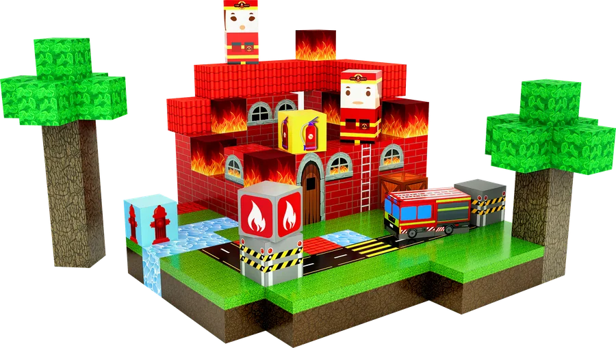 Feuerwehr, aus 150 Teilen gebaut