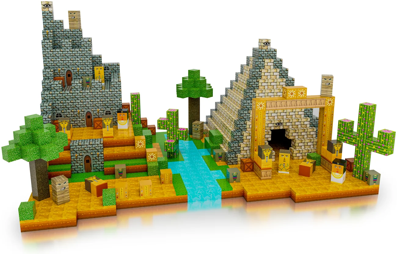 Grosses Ägypten-Bauwerk aus mehreren kombinierten Sets